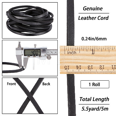 Gorgecraft Flat Cowhide Leather Cord WL-GF0001-10B-02-1