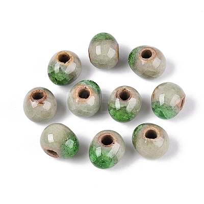 Handmade Crackle Porcelain Beads PORC-Q008-06B-10-1