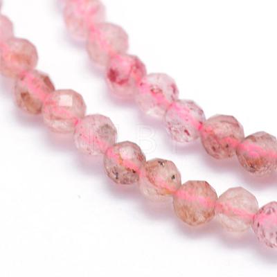 Natural Strawberry Quartz Beads Strands G-E411-09A-3mm-1