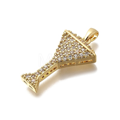 Brass Micro Pave Cubic Zirconia Pendants KK-D339-13G-02-1