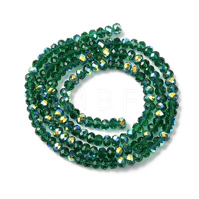 Electroplate Transparent Glass Beads Strands EGLA-A046-01A-18-1