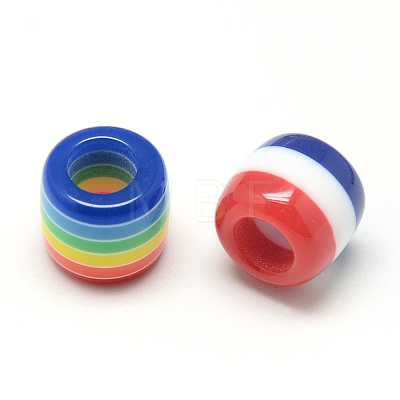 Opaque Stripe Resin Beads X1-RESI-S344-M-1