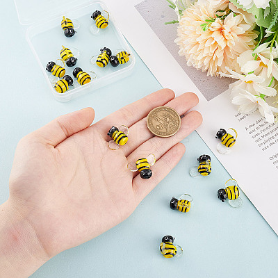 15Pcs Handmade Lampwork Beads LAMP-GO0001-15-1