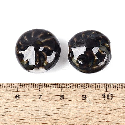 Windmill Spiral Pattern Vintage Handmade Porcelain Beads PORC-N013-19-10-1