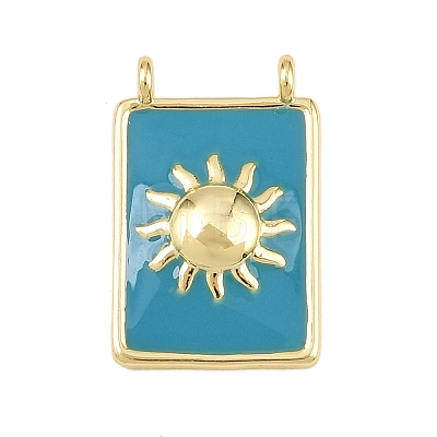 Brass Enamel Pendants KK-L251-01G-D-1