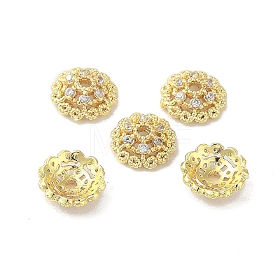 Rack Plating Brass Beads Caps KK-B088-03A-G-1