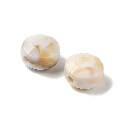 Two Tone Opaque Acrylic Beads MACR-M044-09-1