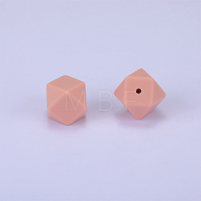 Hexagonal Silicone Focal Beads SI-JX0020A-74-1