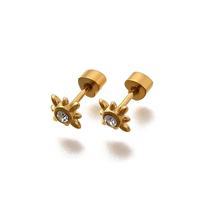 Ion Plating(IP) 304 Stainless Steel Stud Earrings EJEW-A118-16G-02-1