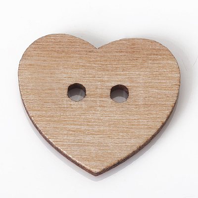 2-Hole Printed Wooden Buttons WOOD-TAC0003-50-1