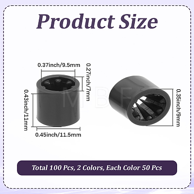 100Pcs 2 Colors Resin Wristband Barbed Buckles DIY-CP0013-75-1