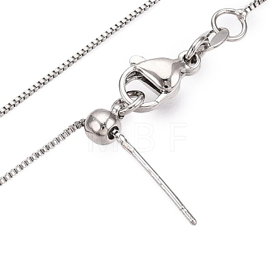 Brass Box Chain Necklaces for Women NJEW-G084-09P-1