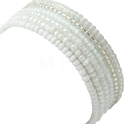 Glass Seed Beaded Stretch Bracelet Sets BJEW-MZ00101-02-1