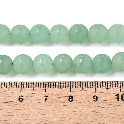 Frosted Natural White Jade Beads Strands G-T138-8mm-209D-1