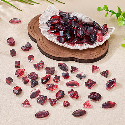 125G Gradient Color Transparent Glass Beads GLAA-TA0003-58D-1