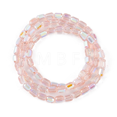 Electroplate Glass Beads Strands EGLA-D031-01Y-1