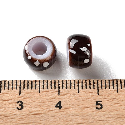 Spray Painted ABS Plastic European Beads KY-G033-01A-12-1
