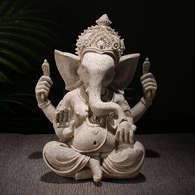 Sandstone Ganesha Statue Display Decoration PW-WGB1C16-02-1