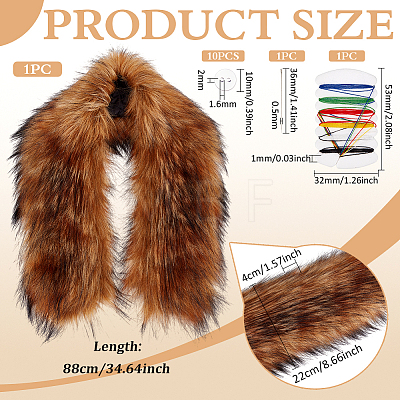 Artificial Wool Fur Collar AJEW-PH0008-64A-1