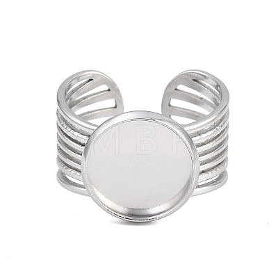 304 Stainless Steel Cuff Ring Components SA-CBA82C8-03C-P-1