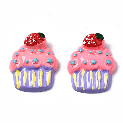 Spray Painted Resin Cabochons CRES-Q215-006-1