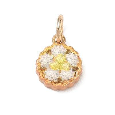 Spray Painted Brass Charms KK-CBAEB58-01C-1