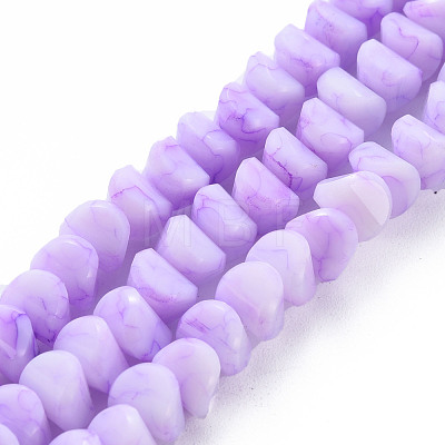 Opaque Baking Painted Crackle Glass Beads Strands EGLA-S174-22A-1