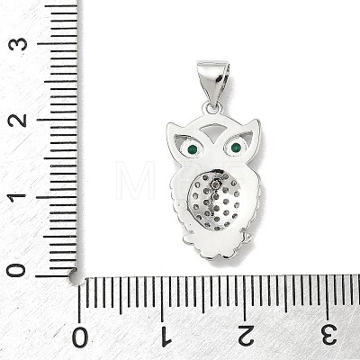 Brass Micro Pave Cubic Zirconia Pendants KK-L254-03P-1