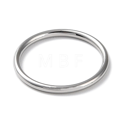 304 Stainless Steel Simple Plain Band Finger Ring for Women Men RJEW-F152-01E-P-1