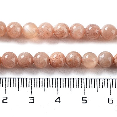 Natural Multi-Moonstone Round Beads Strands X-G-O030-6mm-10B-1