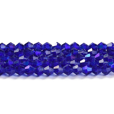 Transparent Electroplate Glass Beads Strands EGLA-A039-T2mm-L06-1