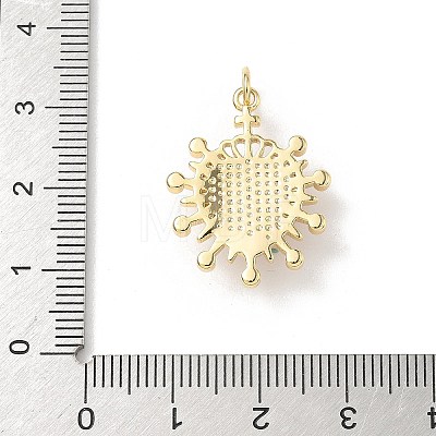 Heart Brass Pendants KK-D426-16B-G-1