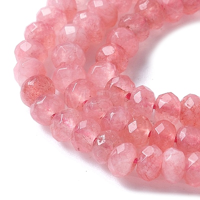 Dyed Natural Malaysia Jade Rondelle Beads Strands G-E316-2x4mm-66-1