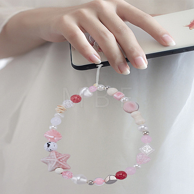 1Pc Resin Beaded Mobile Straps HJEW-LP0001-22-1