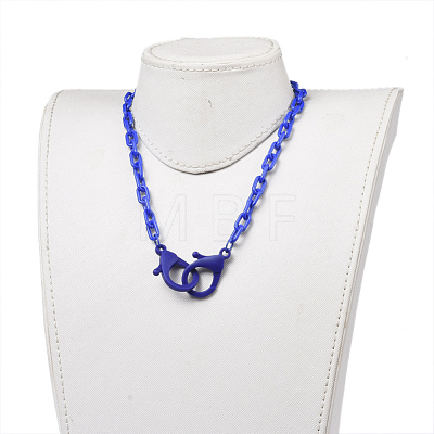 Personalized ABS Plastic Cable Chain Necklaces NJEW-JN02849-06-1