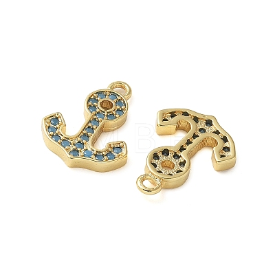 Brass Micro Pave Cubic Zirconia Charms KK-C086-12G-01-1