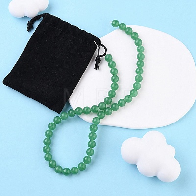 1 Strand Natural Green Aventurine Beads Strands G-YW0001-34-1