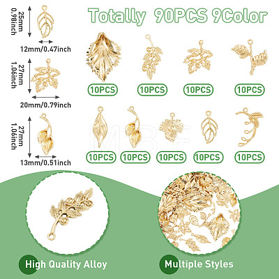 Leaf Theme DIY Jewelry Making Findings Kits DIY-TA0015-57-1