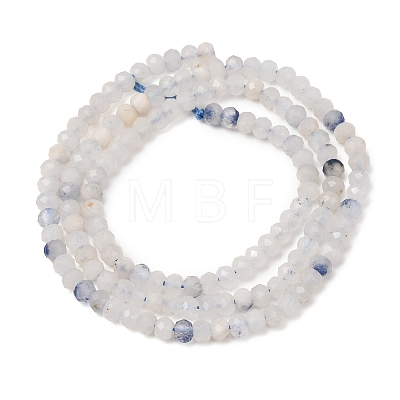 Natural Blue White Dumortierite Beads Strands GG-CBA9631-C01-01-1