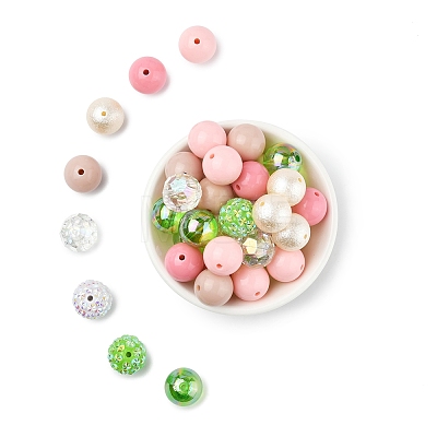 40Pcs 8 Styles Acrylic Beads OACR-FS0004-10-1