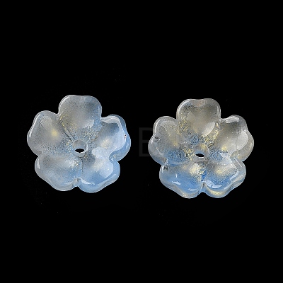 Dyed & Heated Gradient Color Glass Bead Cap GLAA-D307-01M-1