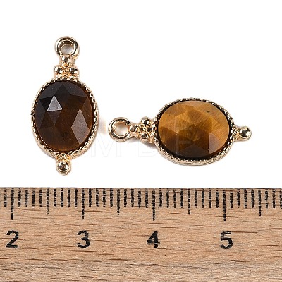 Natural Tiger Eye Faceted Pendans KK-L218-003G-05-1