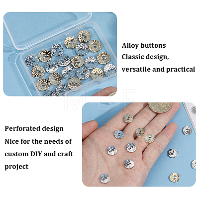 40Pcs 2 Colors Alloy Buttons DIY-CY0004-02-1