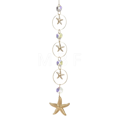 Glass Hanging Suncatchers HJEW-JM04581-1