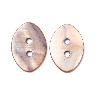 2-Hole Dyed Natural Shell Buttons BSHE-G029-16-1