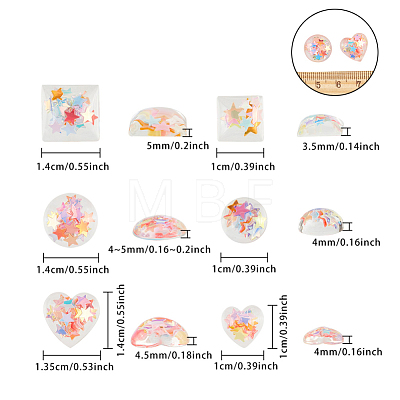 Resin Cabochons CRES-NB0001-03-1
