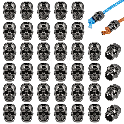 50Pcs Alloy European Beads FIND-BC0019-52B-1