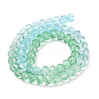 Transparent Painted Glass Beads Strands DGLA-A034-T6mm-A16-1