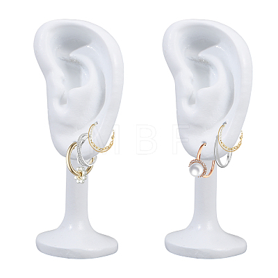 2Pcs Resin Imitation Ear Jewelry Display Stands ODIS-FG0001-89A-1