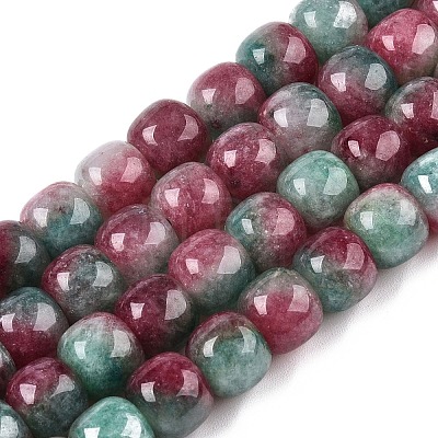 Dyed Natural White Jade Beads Strands G-T138-D05-1